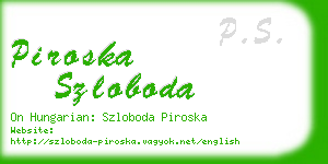 piroska szloboda business card